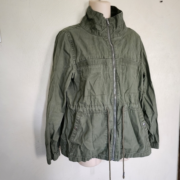 Old Navy Green Twill Field Utility Jacket Size Women's Medium - Picture 5 of 9